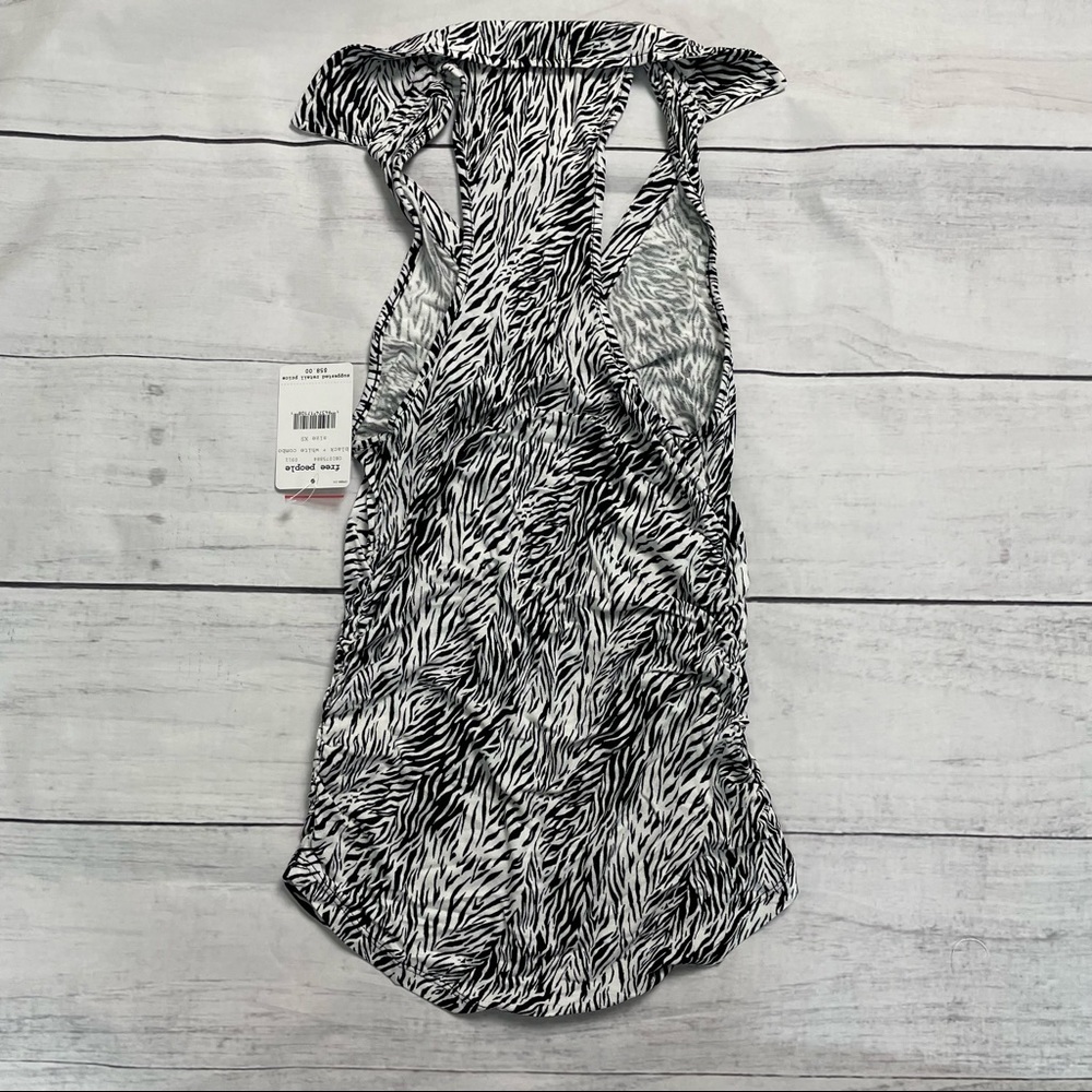 Free people black/white animal print tank - Picture 4 of 6